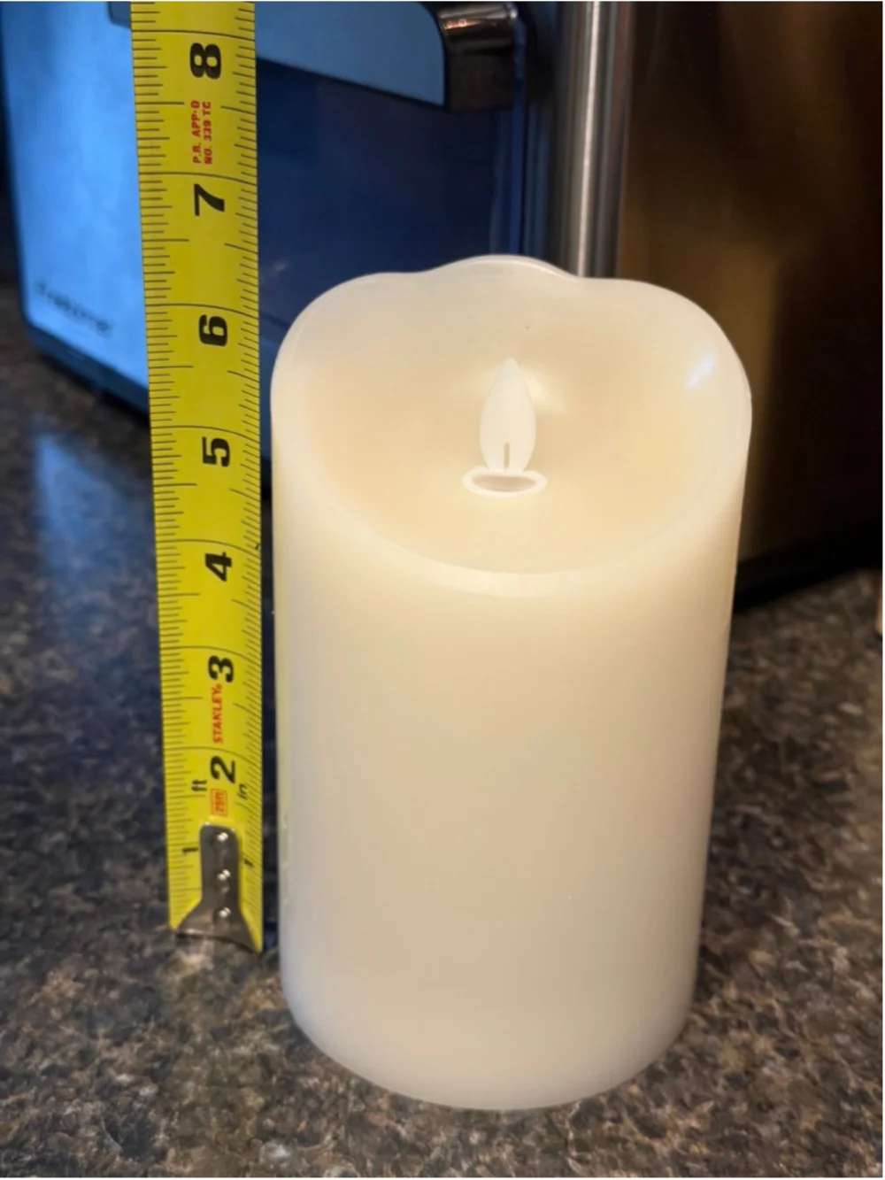 New Mirage Flameless Unscented Flickering Pillar Candle
